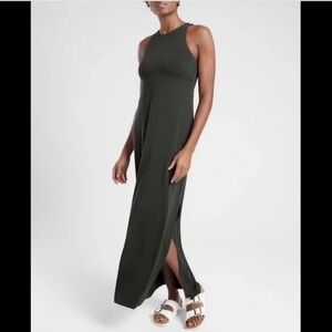 NWT Athleta Santorini Maxi Dress Dark Gray Size Small